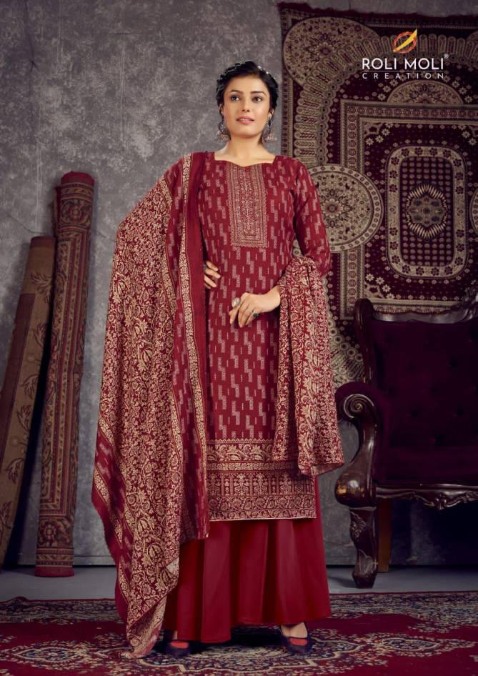 Roli Moli Ruhaaniyat Digital Printed Regular Wear Pashmina Dress Material Collection